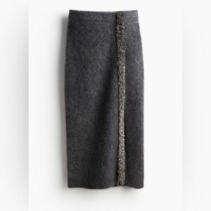 H&M a/w 2024 edition bead detail set sweater and skirt